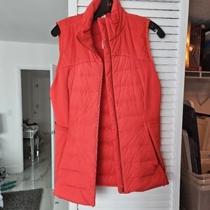 Women's Red Puffer Vest